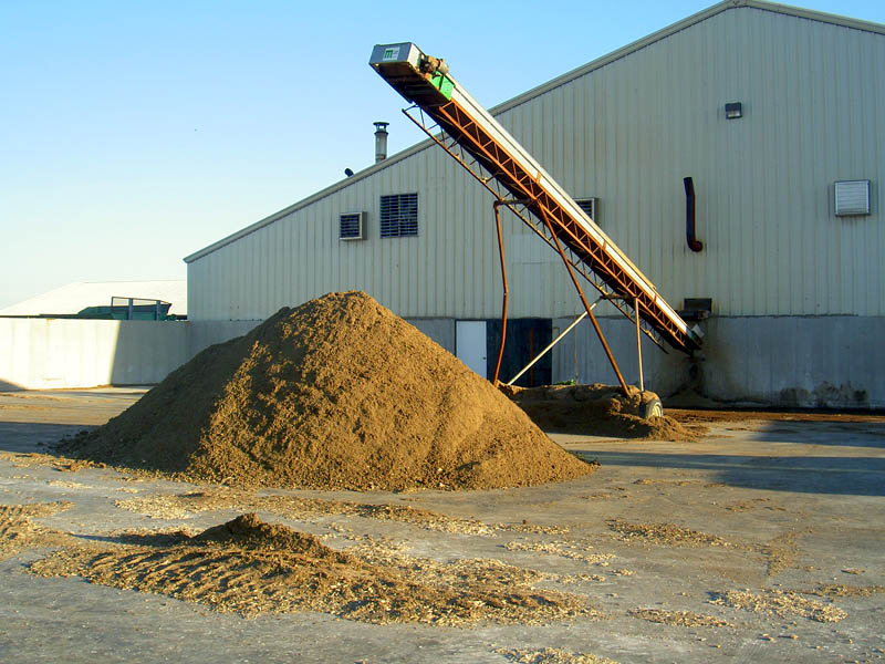 pile of dirt or solid waste outdoors
