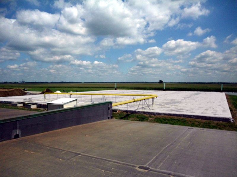 anaerobic digester equipment on sunny day