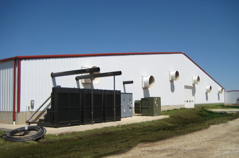 Exterior of poultry building at Poultry Digester, OH