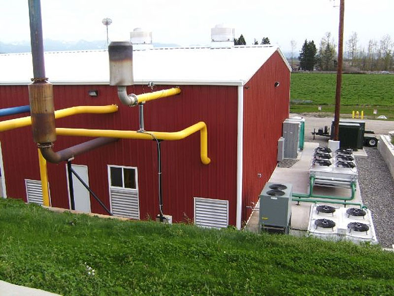 Exterior of controller building at Rainier Biogas LLC, WA