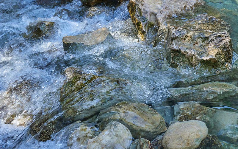clean water running through a stream